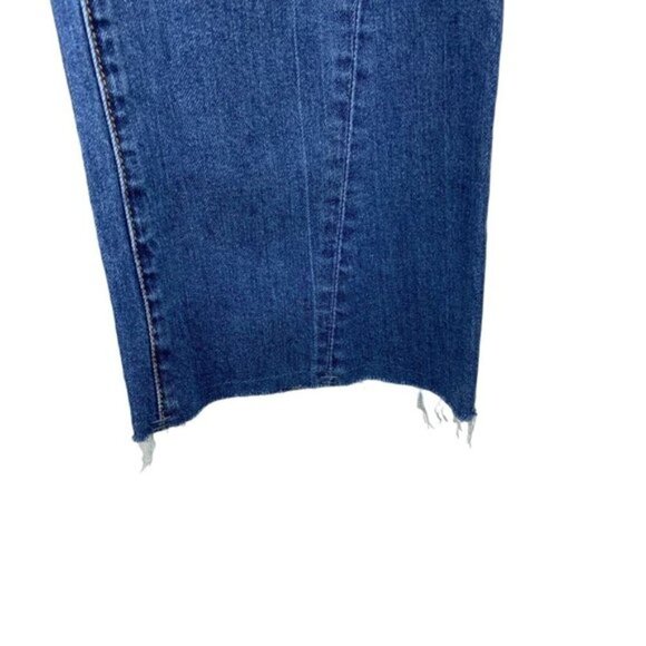 Anthropologie Pilcro and the Letterpress High Rise Flare Ankle Raw Hem Blue 29 - Picture 9 of 16